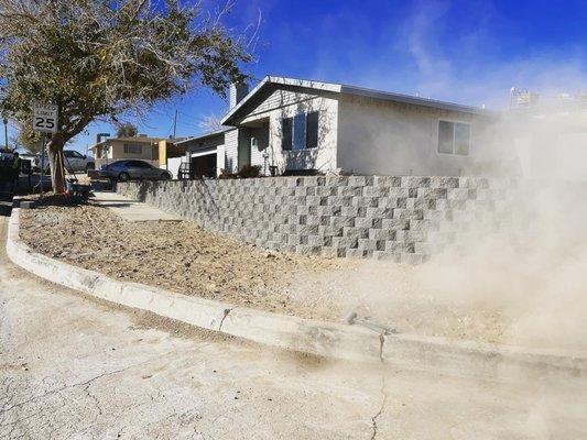 new retaining wall