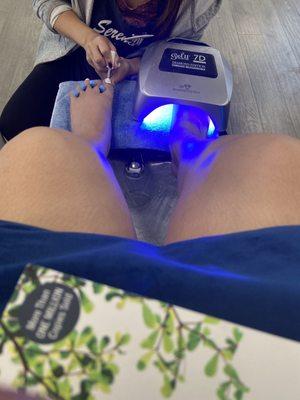 Gel pedicure process