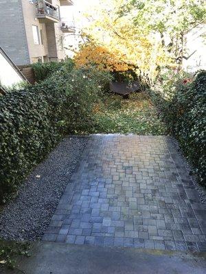 Backyard pavers