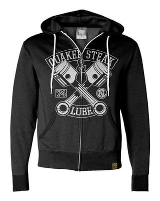 Cross Piston Hoodie for Quaker Steak and Lube.