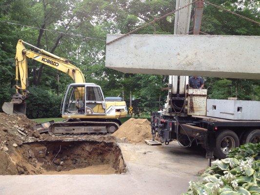 Septic tank installation