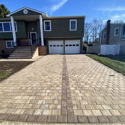 2 car paver driveway