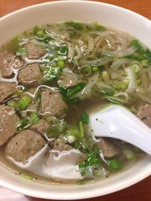 Ox tail and meat ball pho