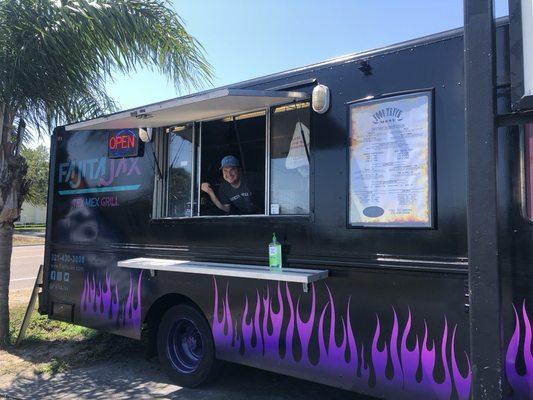 Owner/Chef Ryan with the food truck