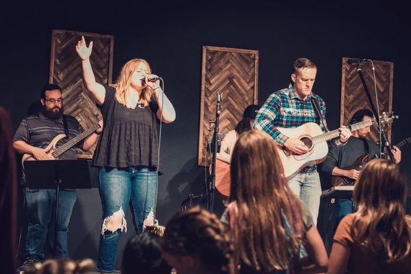 Grace Point Church's Worship Band Playing On Sunday Morning