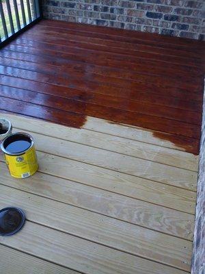 stain porch