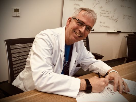 Dr. Danto studiously documents his physical examination findings and the Osteopathic Manipulative Treatment of patients.