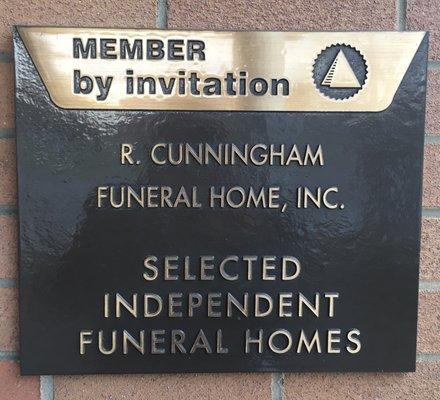 R. Cunningham Funeral Home is a proud invited member of Selected Independent Funeral Homes