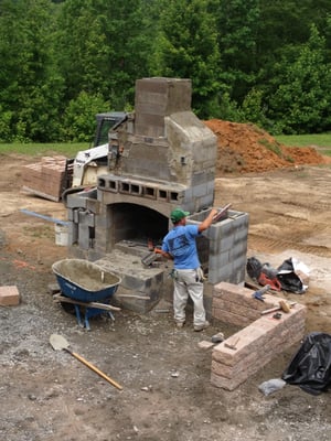 Outdoor Fire Place w/wood Boxes