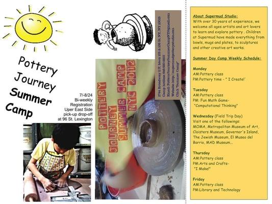 Pottery Journey Summer Camp Flyer 1