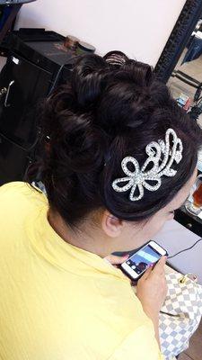 Bridal Hair with hair Extension.