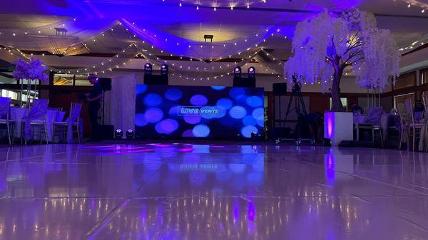 We have everything you need for your event. LED screen, dance floor, lights, sound, and Djs