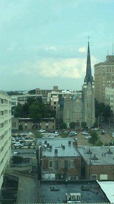 View from the window in our La Quinta. Possibly First United Methodists church