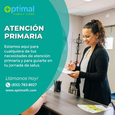 ¡Siempre es mejor prevenir que curar! qui en Optimal Family Care ofrecemos servicio de salud y bienestar para toda la familia.