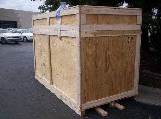 Crated Large Glass Table