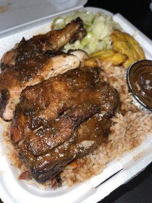 Jerk chicken lunch