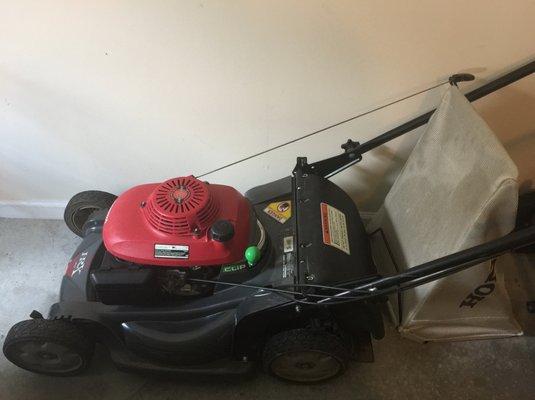 Gregory D. Lawnmower after Mr. Grimes brought it back to life.