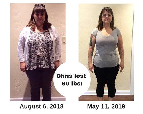 -60lbs! Way to go, Chris!