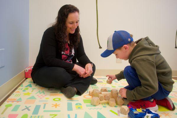 Play-mat inside of younger child assessment room.