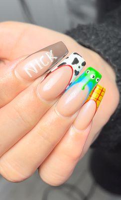 Disney toy story design nails