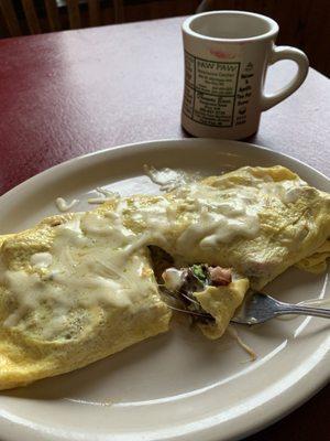 Ham and asparagus omelette. It is fantastic!