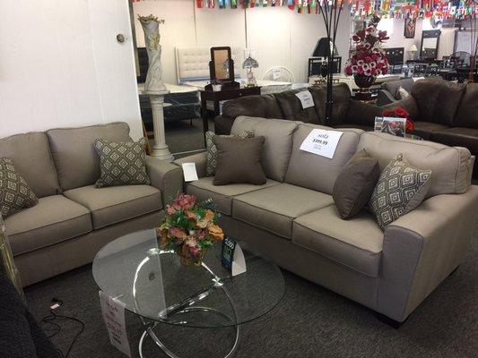 Sofa and loveseat