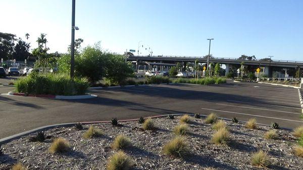 The surrounding areas of the transit center with the feel of the valley and the trains that pass through.