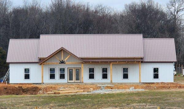 Roofing and Siding installers were still working on home when these photos were taken.