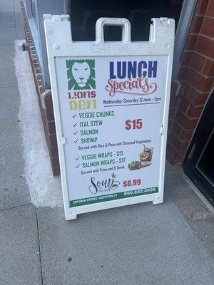 Lunch specials