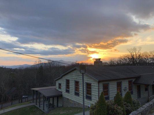 View from outside the dining hall