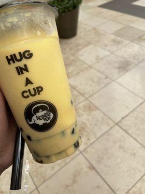 Mango smoothie + honey boba