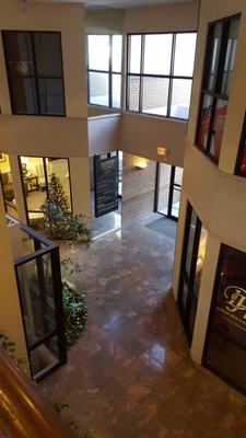 Interior vestibule view from the 2nd floor hallway of our office suite.