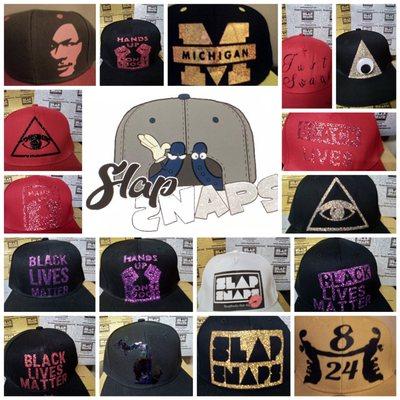 $25 a Snapback or 5 Snapback Hats for$100 Email me your details at slapsnapsllc@gmail.com!