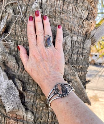 Custom ring designed to match a bracelet my father gave my mother in 1944.