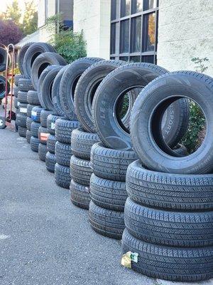 Display of tires.