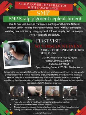 Hair pigmontation
S.M.P
Promotion until 
December 31, 2023