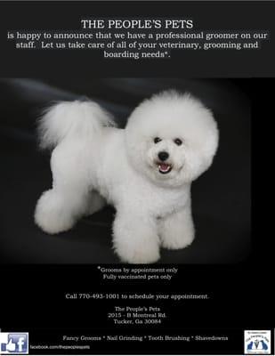 Come meet our groomer