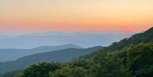 Sunset from viewing platform.