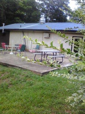 Chill on the patio out back!