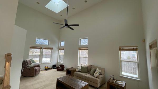 Full home painting with new light fixtures and fans