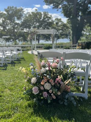 Gorgeous flowers overlooking the harbor at Sea Cliff Manor.