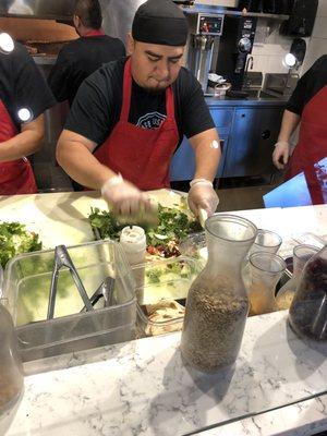 Chopping up my salad