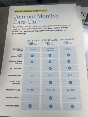 Monthly care club