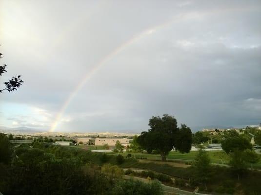 Rainbow over Pico Canyon Elementary School