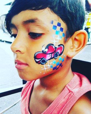 Cars are always a favorite with boys  #facepaintforboys #facepainter #carsfacepaint #uppereastside #upperwestside #tribeca #chelsea