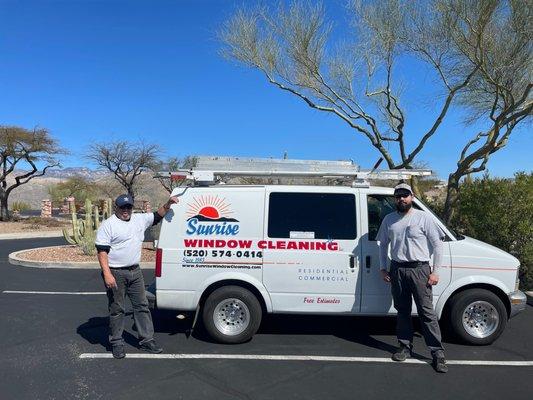 Family owned and operated. Father and son Window Cleaning Team.