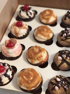 Cupcakes on deck! Custom assortment for the baby shower.