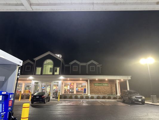 Millwood Market -- convience store & Exxon gas pump.