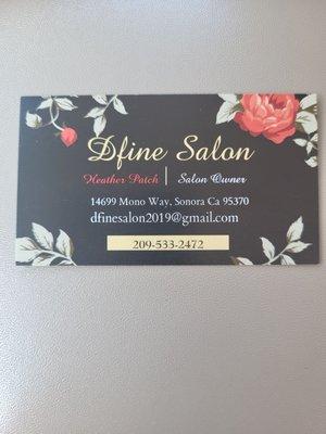 Buisness card for Dfine