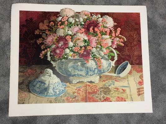 Signed and numbered Lithograph. "English Bouquet" by Audean Johnson